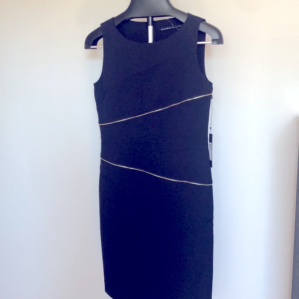 Ivanka Trump Navy Sleeveless Sheath Dress Sz 8